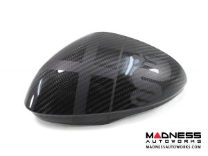 Alfa Romeo Giulia Mirror Covers - Carbon Fiber - Full Replacements - Alfa Romeo Theme